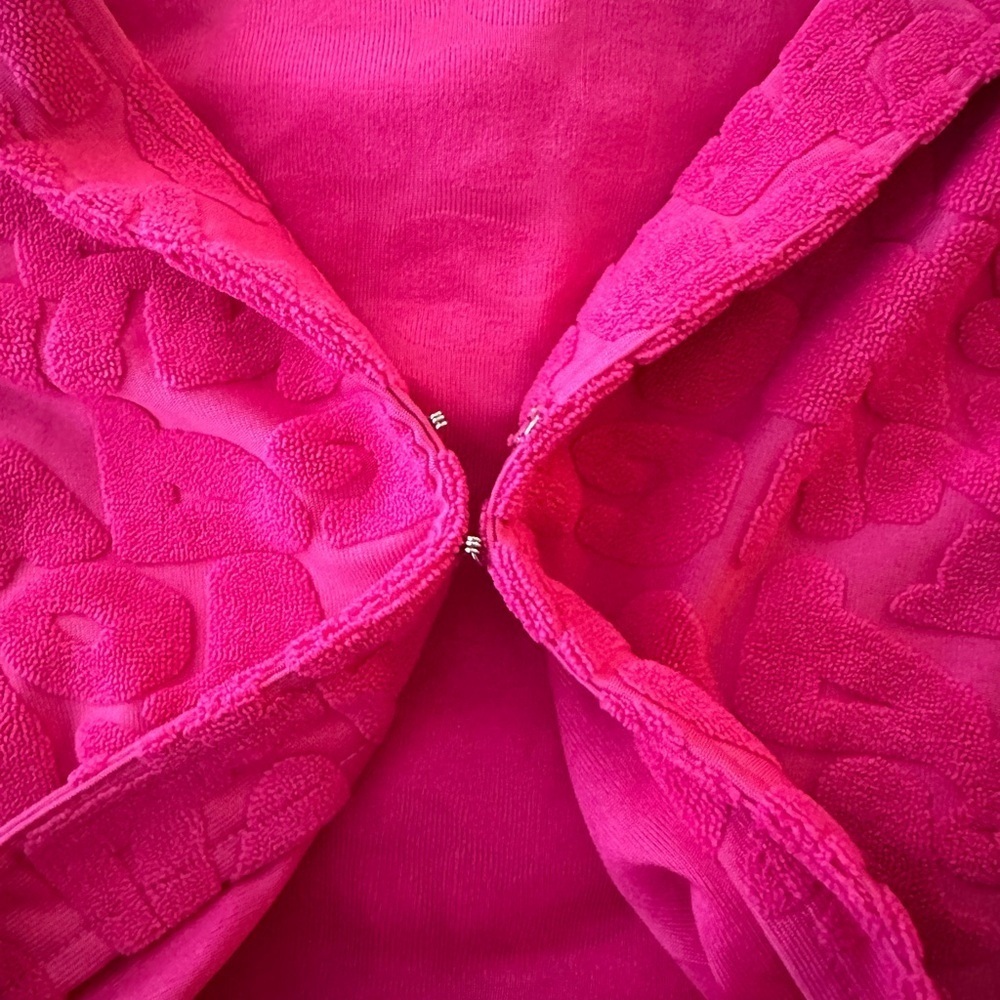 White Fox Must Have Hot Pink Terrycloth Top Size XS - Picture 7 of 8
